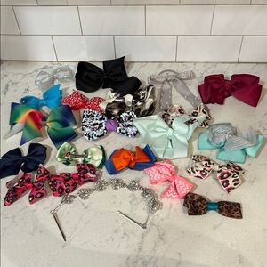 Assorted Girls Clip On Bows